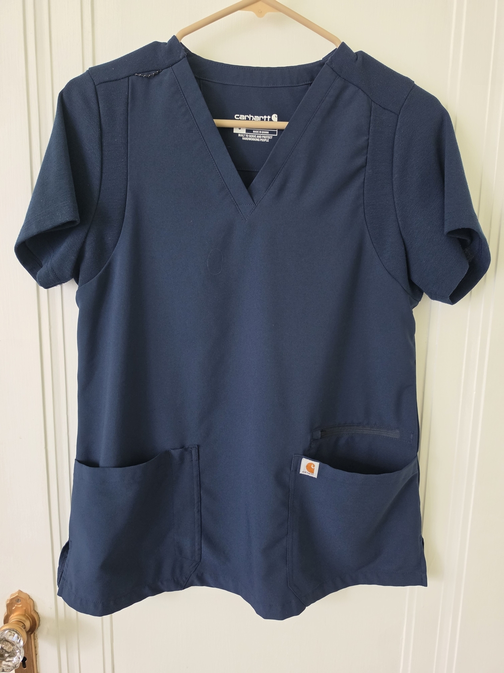 Carhartt Navy V-Neck Medical Scrub Top